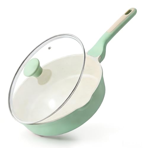 Nonstick Ceramic Skillet with Lid 10