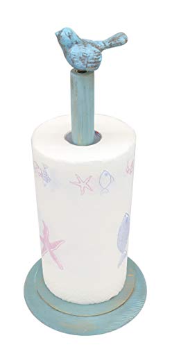 Bird Design Wood Paper Towel Holder Stand Up Paper Towel Holder