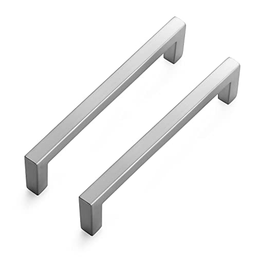 Brushed Nickel Cabinet Handles Solid Cabinet Pulls 5 Inch 30 Pack (30 Count)