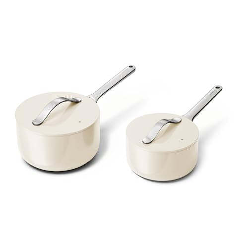 Non Stick Ceramic Sauce Pans with Lids (2 Count)