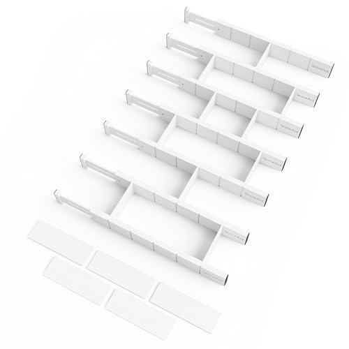 Bamboo Drawer Dividers with Inserts and Labels