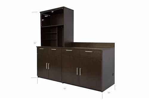 Microwave Hutch Cabinet with 2