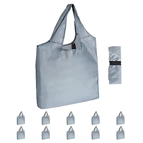 15x4.5x15 Inch Grey Reusable Shopping Bags with Handles