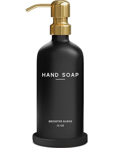 Luxury Glass Hand Soap Dispenser Bathroom Set by Brighter Barns