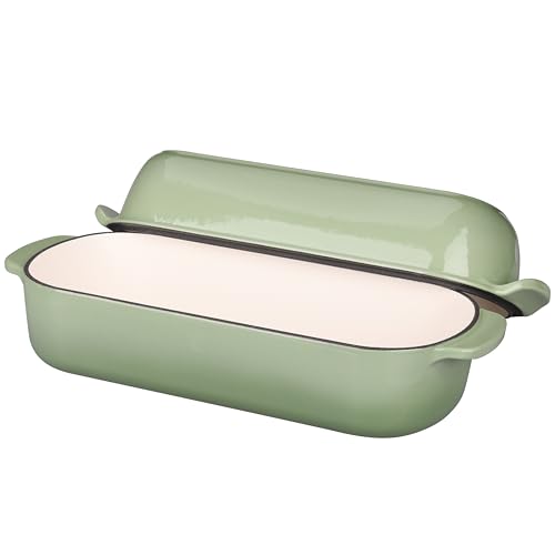 Enameled Cast Iron Loaf Pan with Lid