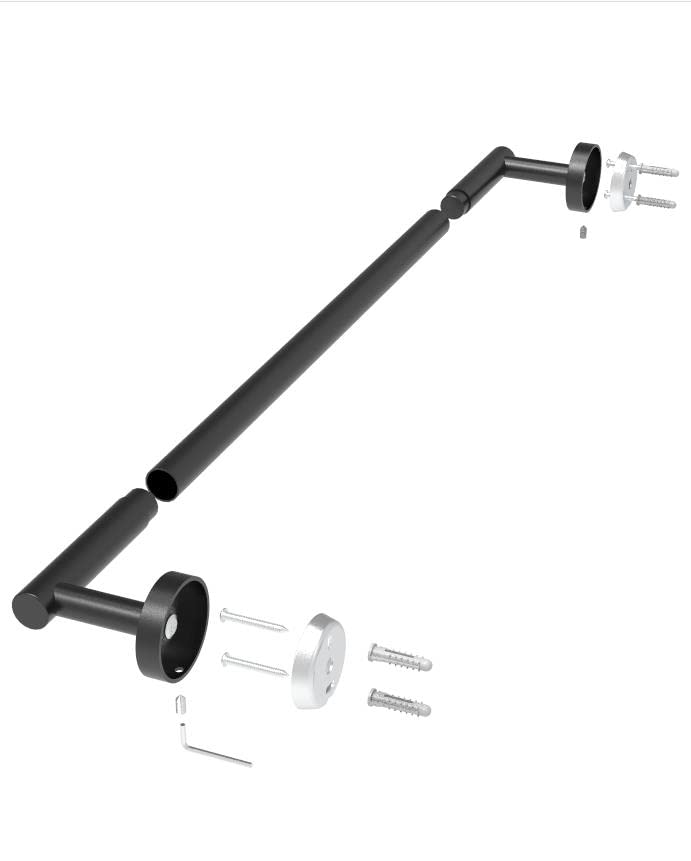 24 Inch Towel Bar Black Towel Rack for Bathroom Kitchen Towel Holder SUS304 Stainless Steel RUSTPROOF Wall Mount Total Length 26 inch
