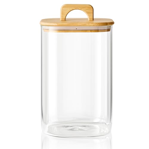 Sweejar 4 qt Large Jars with Bamboo Lids