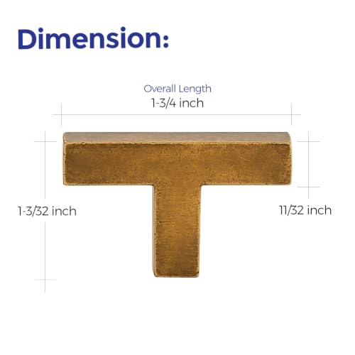 Antique Brass Cabinet Handles Cabinet Pulls Single Hole 10 Pack (10 Count)
