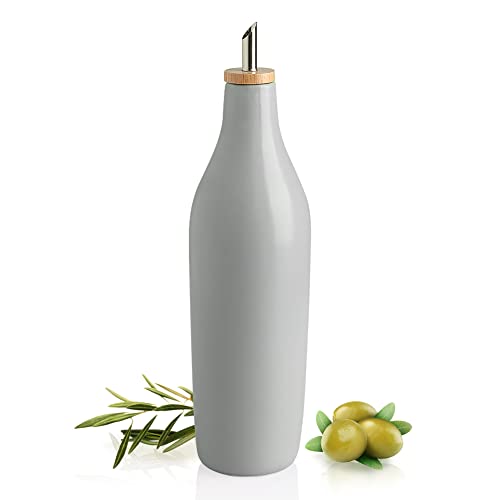 Sweejar Matte Ceramic Olive Oil Dispenser Bottle with Spout
