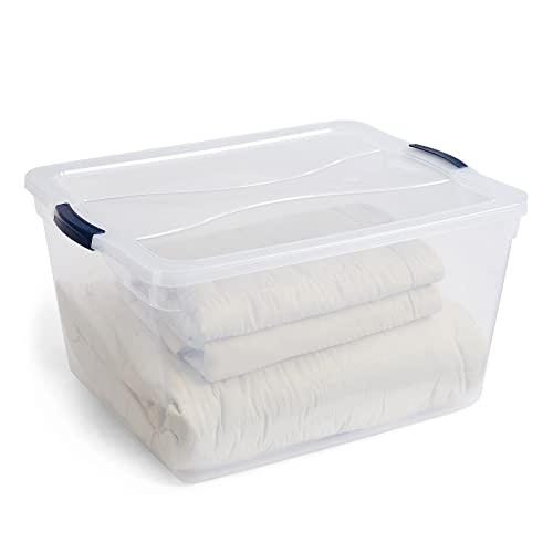 Cleverstore 71 Qt Clear Storage Bins with Lids (4 Count)
