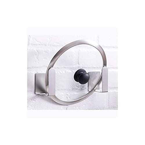Pot Lid Holder Stainless Steel Wall Mounted 3M Self Adhesive Pan Cover Racks (8 Count)