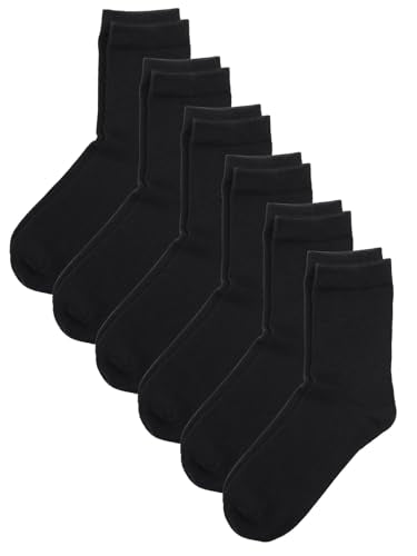 Unisex Kids Boys Girls Soft Cotton School Socks 10 (6 Count)