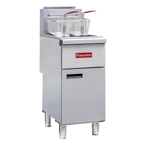 Commercial Gas Floor Fryer with 2 Baskets