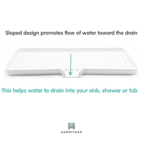 Silicone Soap Dish Tray and Sponge Holder with Drain Chute