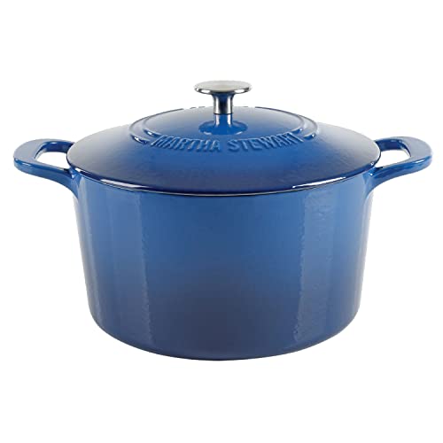 Gatwick 7 Quart Enamel Cast Iron Dutch Oven Pot with Lid