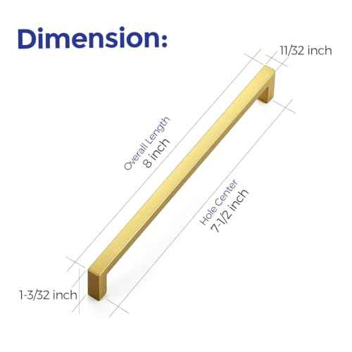 Gold Cabinet Handles Solid Cabinet Pulls (30 Count)