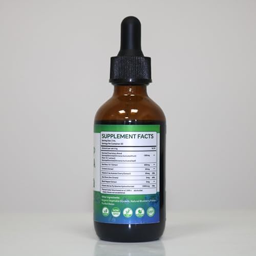 2 Pack Soursop Graviola Leaf Extract Liquid Drops Supplement with Irish Sea Moss & Turmeric for Cellular Support (4 Fl Oz)