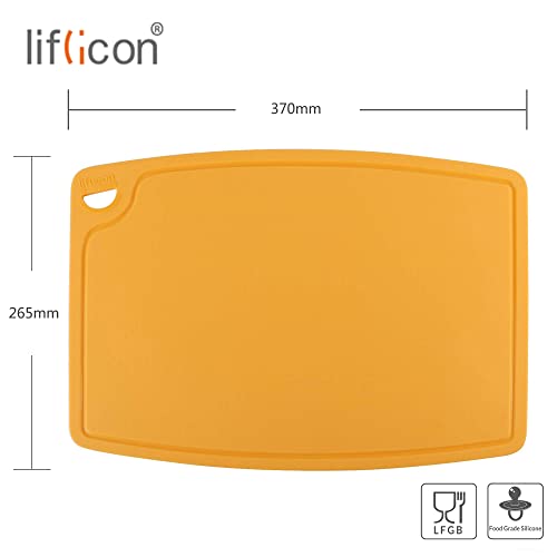Extra Large Thick Silicone Cutting Boards for Kitchen 14.6'' x 10.43'' Flexible Cutting Chopping Boards (5 Count)