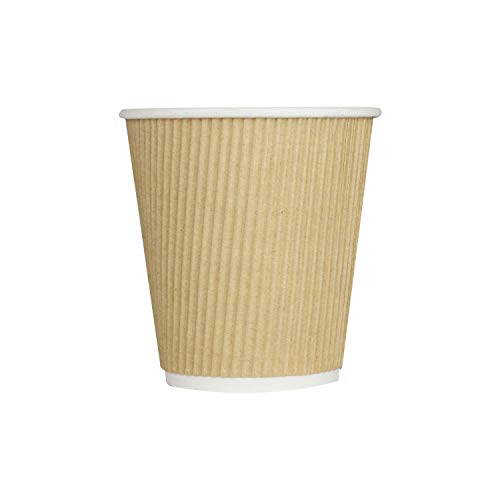 10 oz Ripple Insulated Coffee Cup [500 Count] Disposable Paper Hot Cup