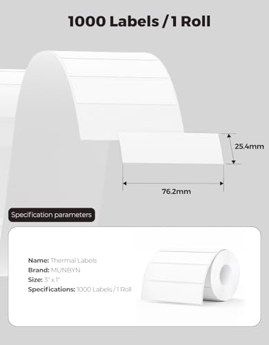 3x1 Thermal Labels (1000 Count)