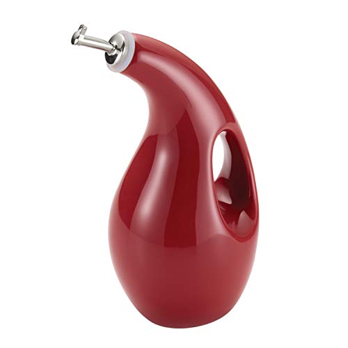 Solid Glaze Ceramics EVOO Olive Oil Bottle Dispenser with Spout