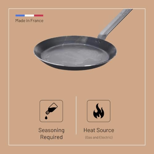 Blue Carbon Steel Crepe & Tortilla Pan