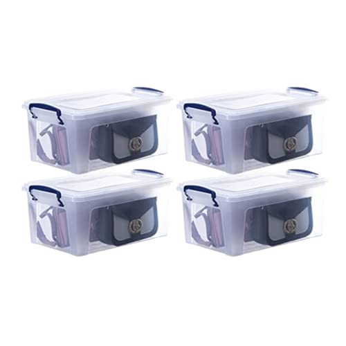 11 Quart Clear Plastic Storage Boxes with Lids (4 Count)