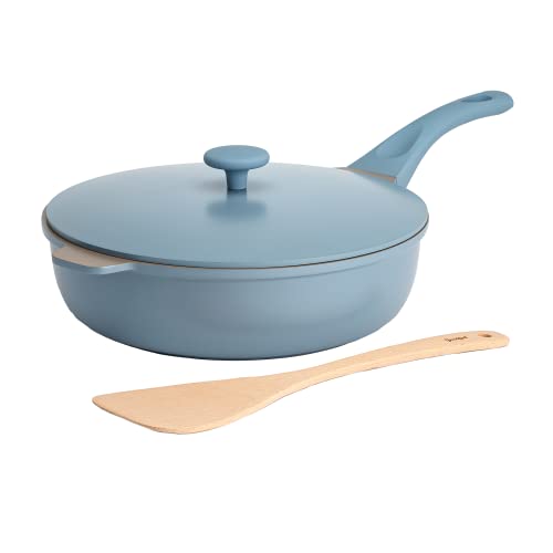 All-in-One Pan, Multilayer Nonstick Cookware Set, High-Performance Construction, Multipurpose Design Replaces Multiple Pots and Pans, Dishwasher Safe, 11-Inch, 4.4-Quart Capacity, Blue Mist