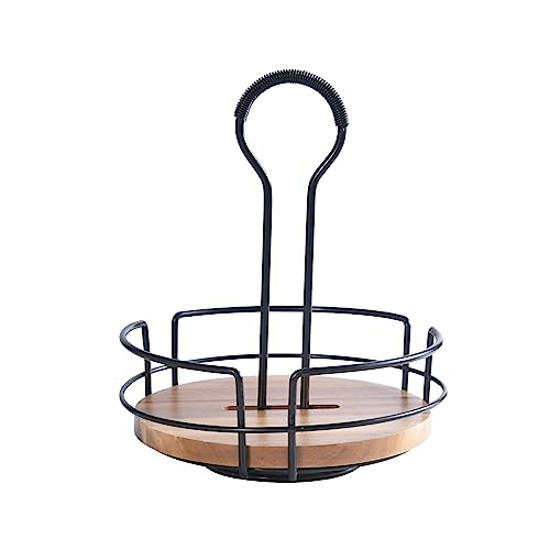 Mikasa Gourmet Basics Hanover Condiment Caddy with Rotating Caddy Organizer Design