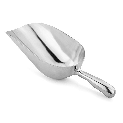 34561 One Piece Cast Aluminum Round Bottom Bar Ice Flour Utility Scoop