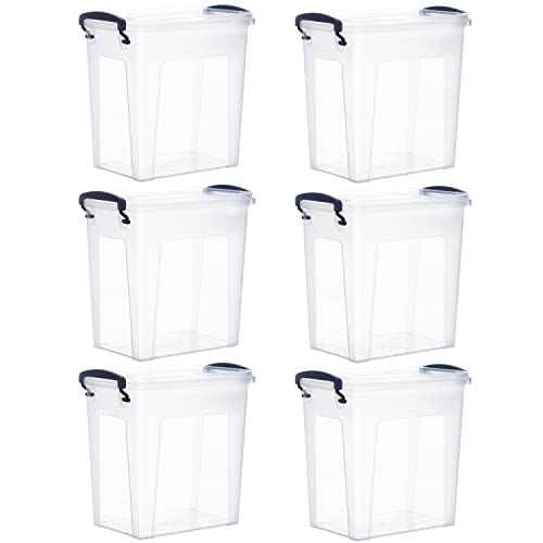 2.5 Quart Clear Plastic Storage Boxes with Lids (6 Count)