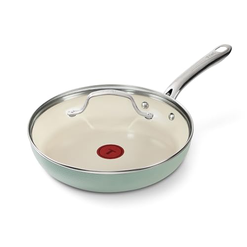 Inspire Ceramic Frying Pans Nonstick 10.5 Inch Skillet with Lid