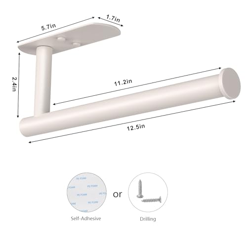 Adhesive Paper Towel Holder Under Cabinet Wall Mount for Kitchen Paper Towel