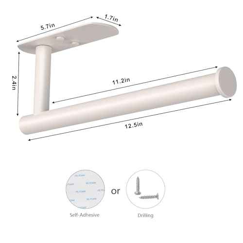 Adhesive Paper Towel Holder Under Cabinet Wall Mount for Kitchen Paper Towel (2 Count)