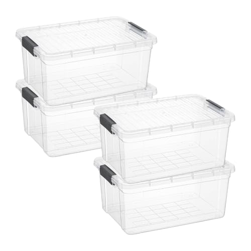 Storage Bins with Lids (4 Count)