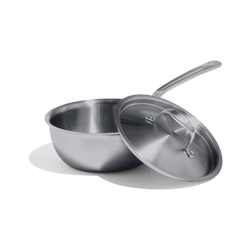 Cookware 2 Quart Stainless Steel Saucier Pan