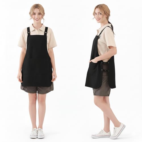 Waterproof Reversible Adjustable Bib Apron with 3