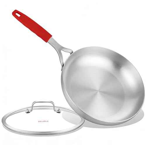 Tri Ply Stainless Steel Frying Pan 12.2" kitchen skillet