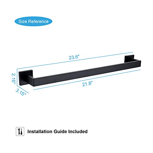 Black Single Towel Bar 23.6