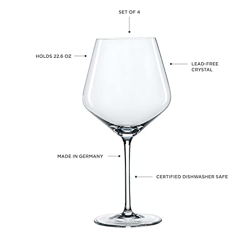 Style Burgundy Wine Glasses (4 Count)