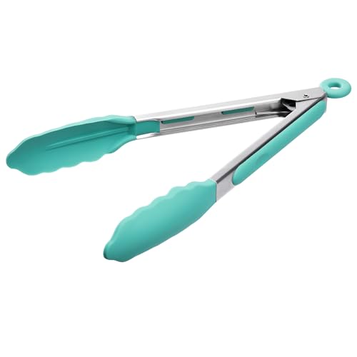 Kitchen Tongs with Silicone Tips for Cooking Serving