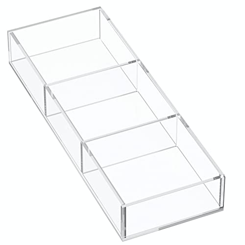 3 Section Acrylic Drawer Organizer Tray