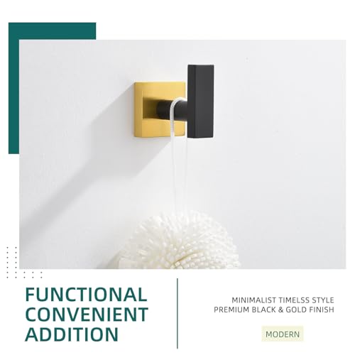 Towel Hook Black and Gold