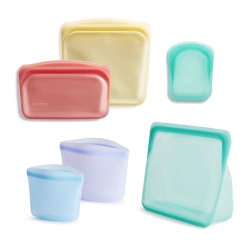Premium Reusable Silicone Food Storage Bags (6 Count)