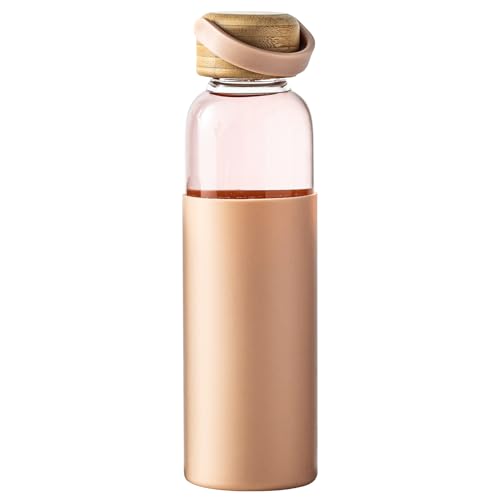 21oz Borosilicate Glass Water Bottles with Silicone Non