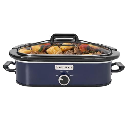 4 Quart Slow Cooker with Casserole Manual Warm Setting