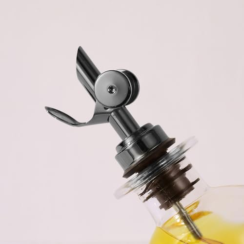 Olive Oil Dispenser Bottle for Kitchen With Weighted Pourer (4 Count)