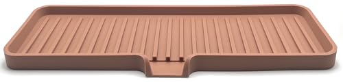 Silicone Soap Dish Tray and Sponge Holder with Drain Chute