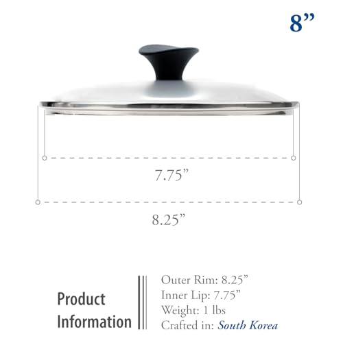8 Inch Tempered Glass Lid