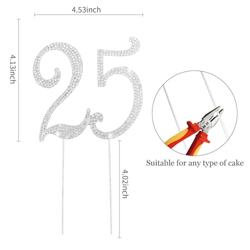 25 Rhinestone Cake Topper